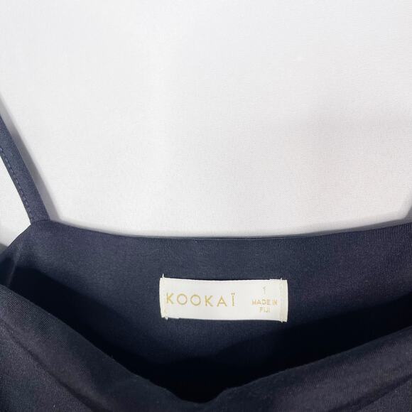 Kookai Womens 1 / 38 / Medium Black Carlton Tank Top Camisole Square Neck Slim - Picture 5 of 8